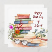 Carte Joyeux premier jour d'école (Devant / Derrière)
