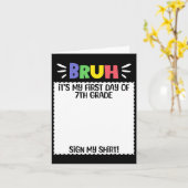 Carte Joyeux Premier Jour D'école Professeur Premier Jou (Fleur jaune)