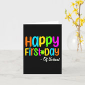 Carte Joyeux Premier Jour D'Enseignant À L'École S (Fleur jaune)