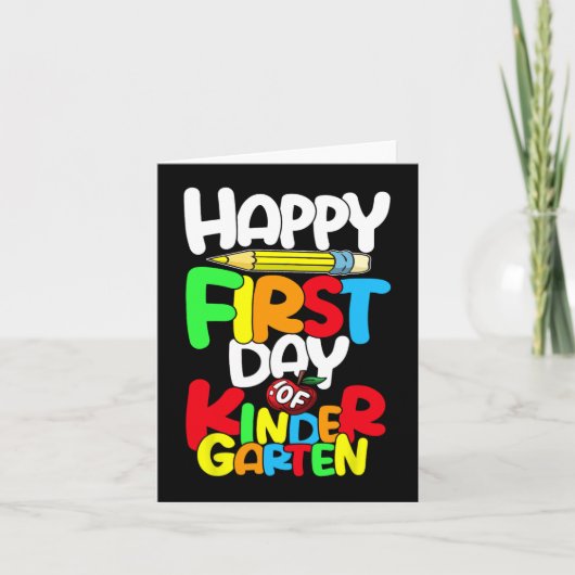 Carte Joyeux Premier Jour D'Enseignant De La Maternelle (Devant)