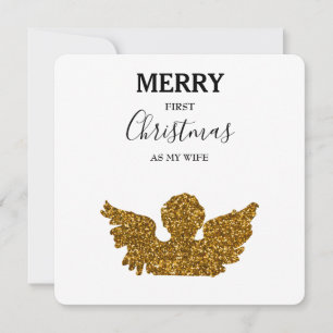 Carte Joyeux Premier Noël Femme Newds Weds Angel