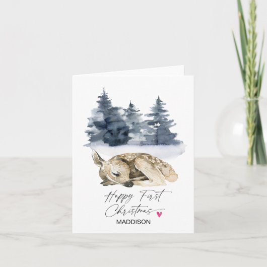 Carte Joyeux premier Noël pour bébé 1er Noël (Devant)