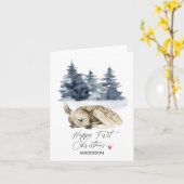 Carte Joyeux premier Noël pour bébé 1er Noël (Fleur jaune)