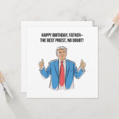 Carte Joyeux prêtre d'anniversaire (Devant/Arrière en situation)