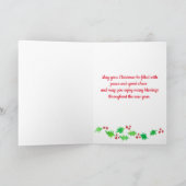 Carte Joyeux prêtre de Noël chrétien Religieux (Intérieur)