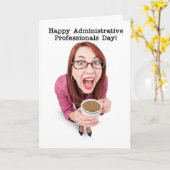 Carte Joyeux Professionnels de l'Administration Journée  (Fleur jaune)