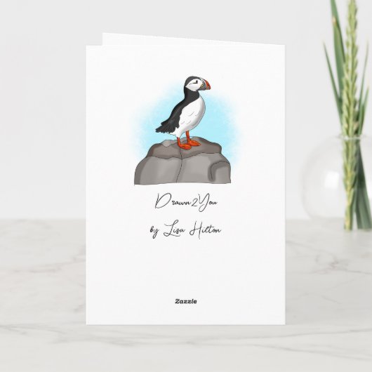 Carte Joyeux Puffin Stud Anniversaire | Funny Pun (Dos)