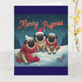 Carte Joyeux Pugmas de Notre Famille (Fleur jaune)