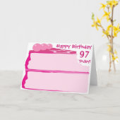 Carte Joyeux quatre-vingt-dix-septième anniversaire (Fleur jaune)