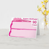 Carte Joyeux quatre-vingt-dixième anniversaire (Fleur jaune)