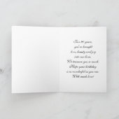 Carte Joyeux quatre-vingt-dixième anniversaire, bouquet (Intérieur)