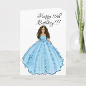 Carte Joyeux Quinceanera 15e anniversaire (Devant)