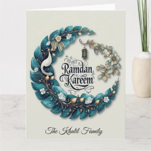 Carte Joyeux Ramadan Mubarak   Ramadan Kareem Bleu Musul