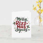Carte Joyeux Rizz Mas Sigmas Funny Gen Alpha Xmas Père N (Fleur jaune)