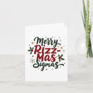 Carte Joyeux Rizz Mas Sigmas Funny Gen Alpha Xmas Père N