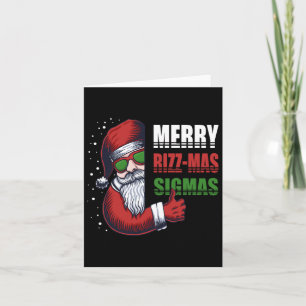 Carte Joyeux Rizz Noël Sigmas Drôle Gen- Alpha X-mas Pèr