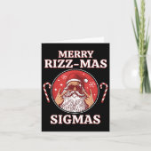 Carte Joyeux Rizz Noël Sigmas- Gen Alpha Collège Chr (Devant)