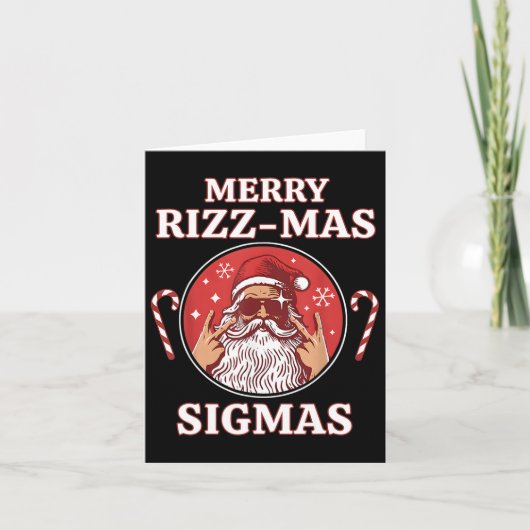 Carte Joyeux Rizz Noël Sigmas- Gen Alpha Collège Chr (Devant)