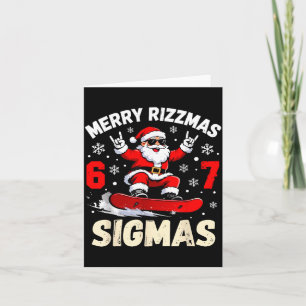 Carte Joyeux Rizzmas Sigmas Père Noël 67 Six Sept 