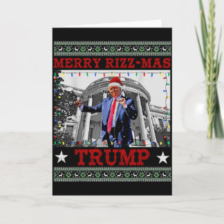 Carte Joyeux Rizzmas Trump Drôle Humoristique Danse de T