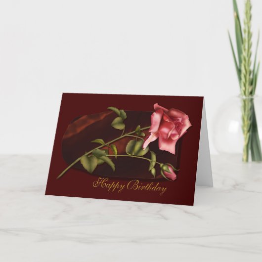 Carte Joyeux Rose d'anniversaire (Devant)