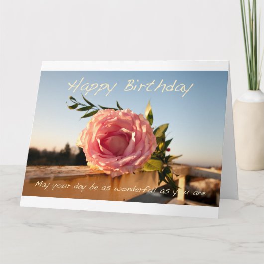 Carte Joyeux Rose d'anniversaire (Devant)
