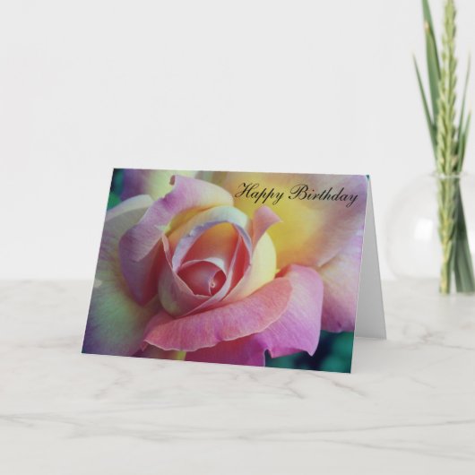 Carte Joyeux Rose d'anniversaire (Devant)