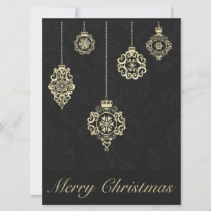 Carte Joyeux Rose décoratif Gold Geometry