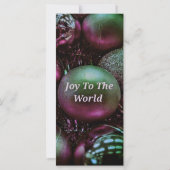 Carte Joyeux Rose Vert De Noël Moderne Au Monde (Dos)