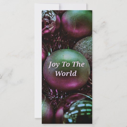 Carte Joyeux Rose Vert De Noël Moderne Au Monde (Devant)