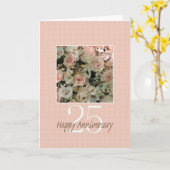 Carte Joyeux roses du 25e anniversaire (Fleur jaune)