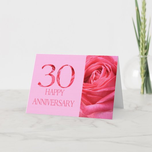 Carte Joyeux roses du 30e anniversaire (Devant)