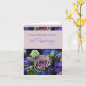 Carte Joyeux roses du 3e anniversaire (Fleur jaune)