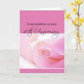 Carte Joyeux roses du 40e anniversaire (Fleur jaune)
