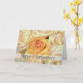 Carte Joyeux roses du 4e anniversaire (Fleur jaune)
