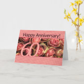 Carte Joyeux roses du 60e anniversaire (Fleur jaune)
