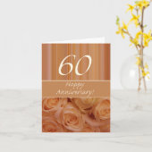 Carte Joyeux roses du 60e anniversaire (Fleur jaune)