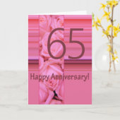 Carte Joyeux roses du 65e anniversaire (Fleur jaune)