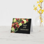 Carte Joyeux roses du 65e anniversaire (Fleur jaune)