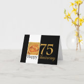 Carte Joyeux roses du 75e anniversaire (Fleur jaune)