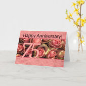 Carte Joyeux roses du 75e anniversaire (Fleur jaune)