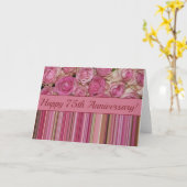 Carte Joyeux roses du 75e anniversaire (Fleur jaune)