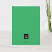 Carte Joyeux, rustique Joyeux Nom de script Noël vert (Dos)