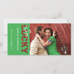 Carte Joyeux Saint-Patricks Jour Vert si Lucky Cutout