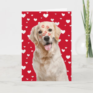 Carte Joyeux Saint-Valentin Golden Retriever