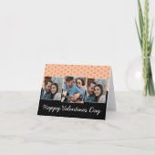 Carte Joyeux Saint Valentin Peach 3 Photo Motif Cœur (Devant)