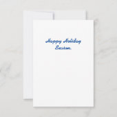 Carte Joyeux salut de vacances. Tuxedo cat. (Dos)