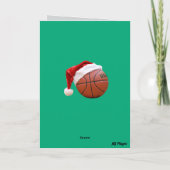 Carte Joyeux Santa enfonçant dans un dunk de Noël (Dos)