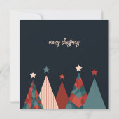 Carte Joyeux sapin abstrait de Noël (Devant)