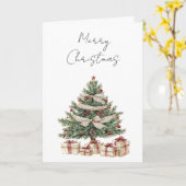 Carte Joyeux sapin de Noël (Fleur jaune)